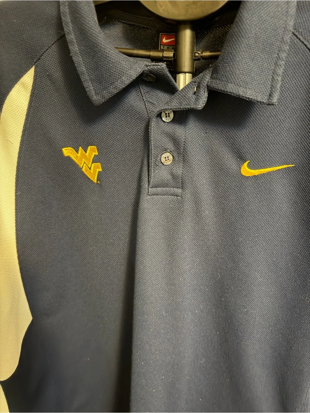 Nike Dri-FIT West Virginia Mountaineers Coaches Performance Polo - Navy Blue